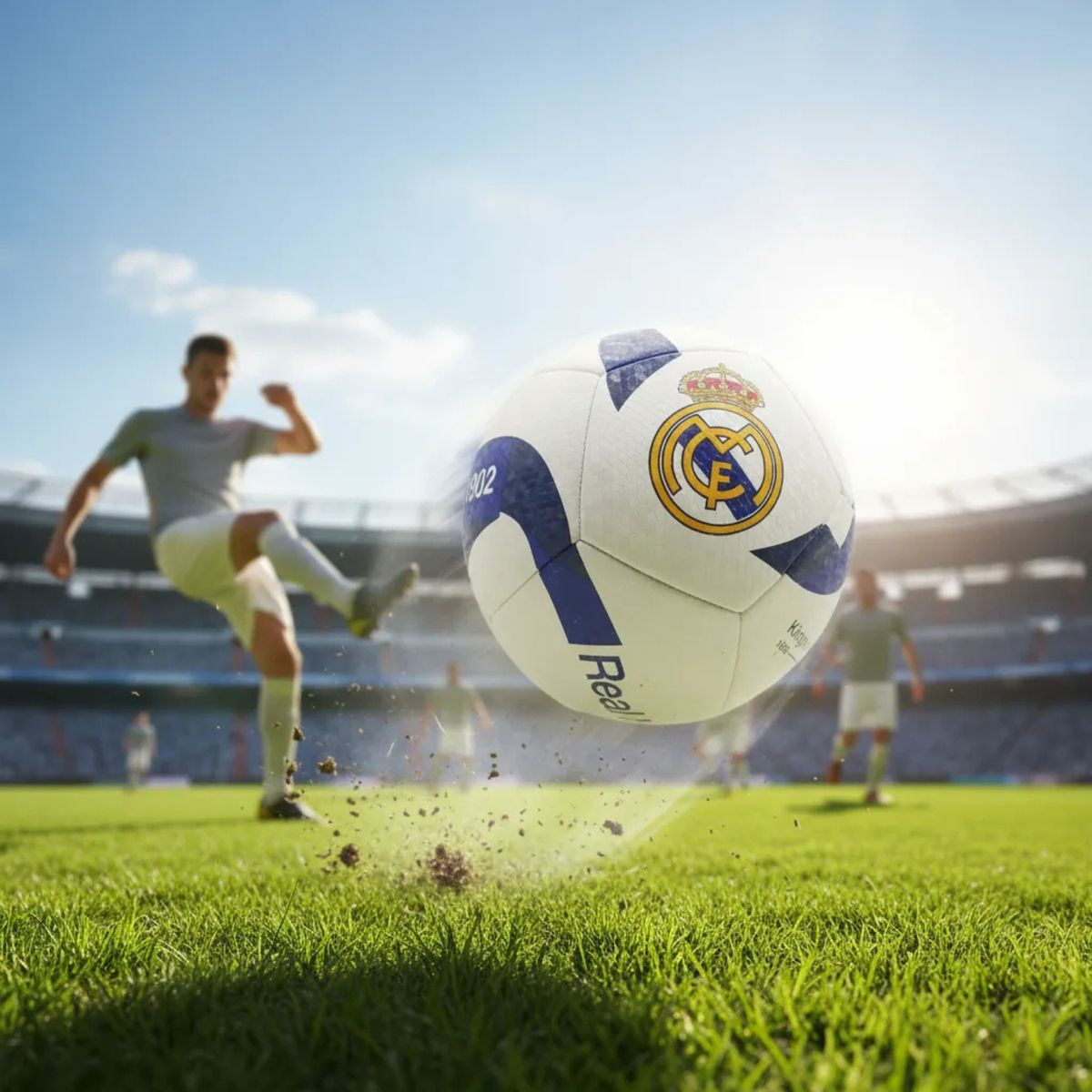 DRB - Balon Futbol Pelota Futbol T5 Flag Real Madrid Drb Bote Alto