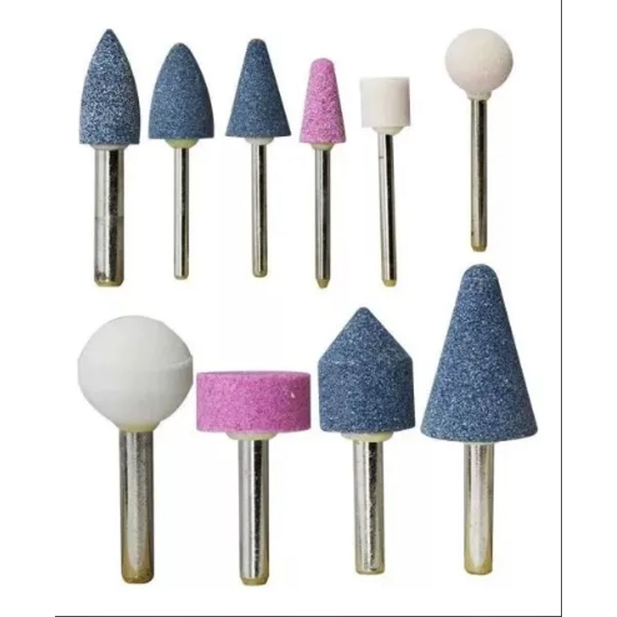 GENERICO - Set 10 Puntas Abrasivas Para Taladro Brocas Fresas Rotativas