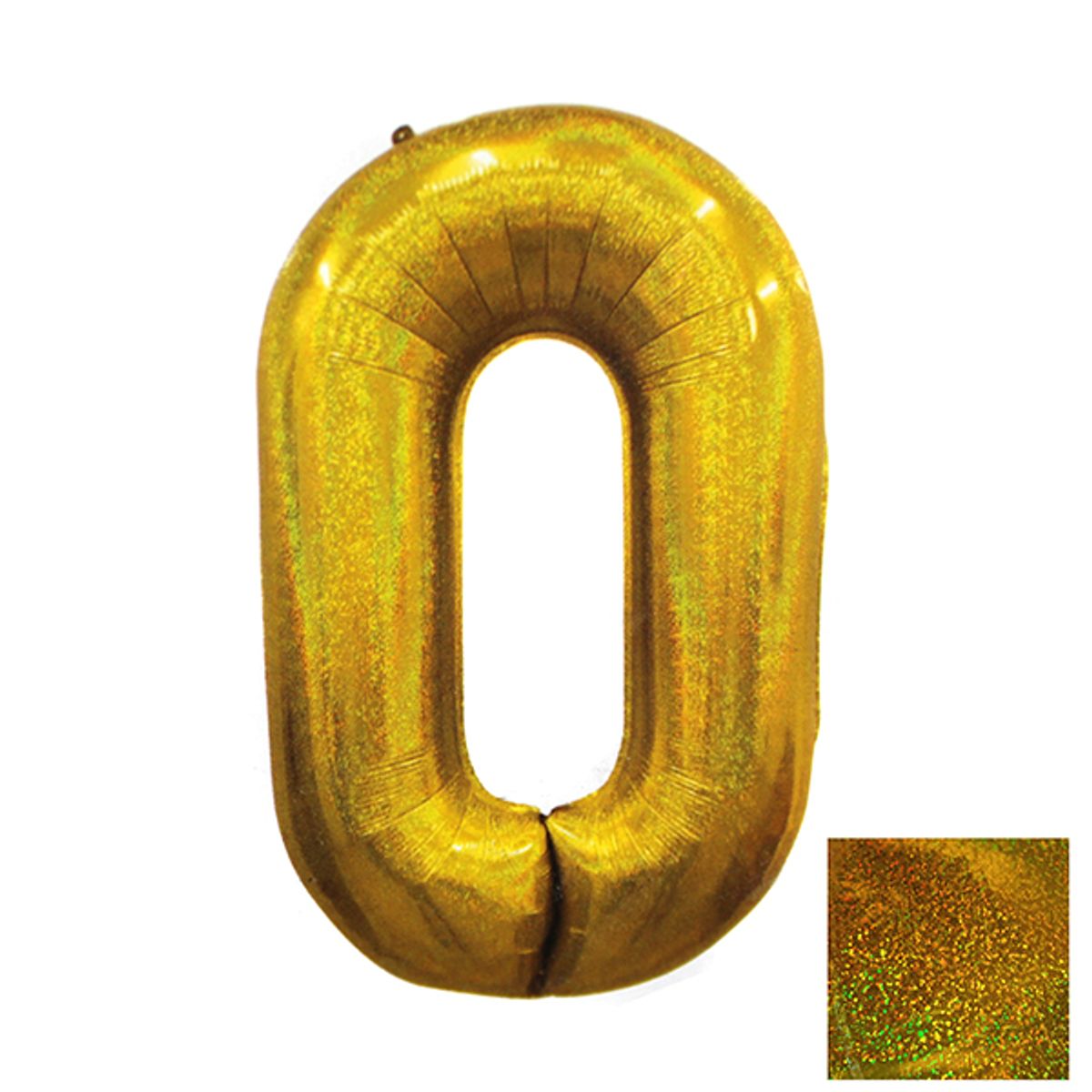 GENERICO - GLOBO METALICO LASER 40 DORADO N? 0
