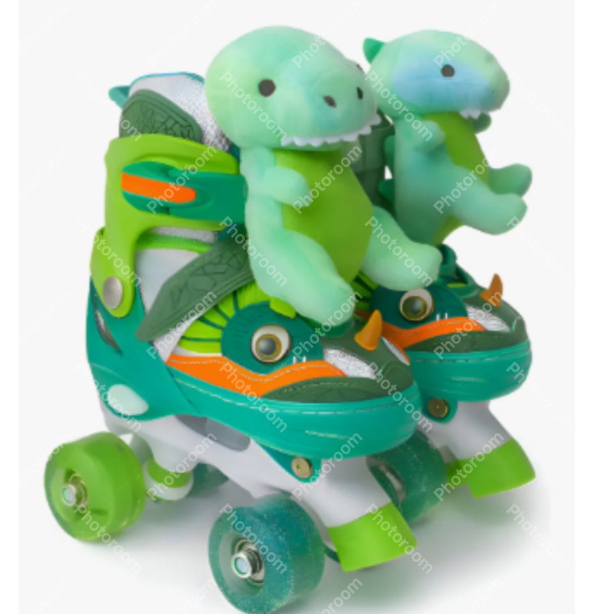 ANGELES DEL HOGAR - Patin 4 Ruedas Luminosas Y Accesorios Dinopatin