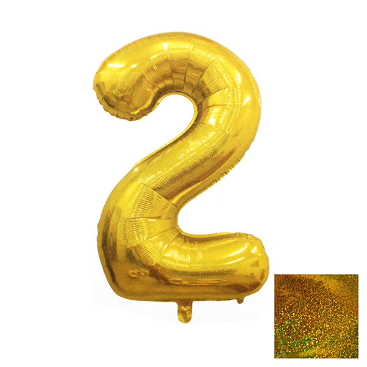 GENERICO - GLOBO METALICO LASER 40 DORADO N? 2