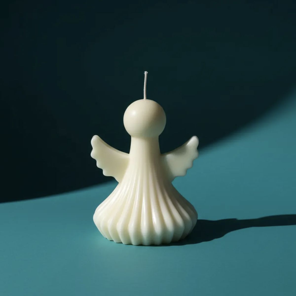 HAOKIDS - Vela Angel figura en cera de soja 9 cm devoción Católica luz de la guarda souvenir