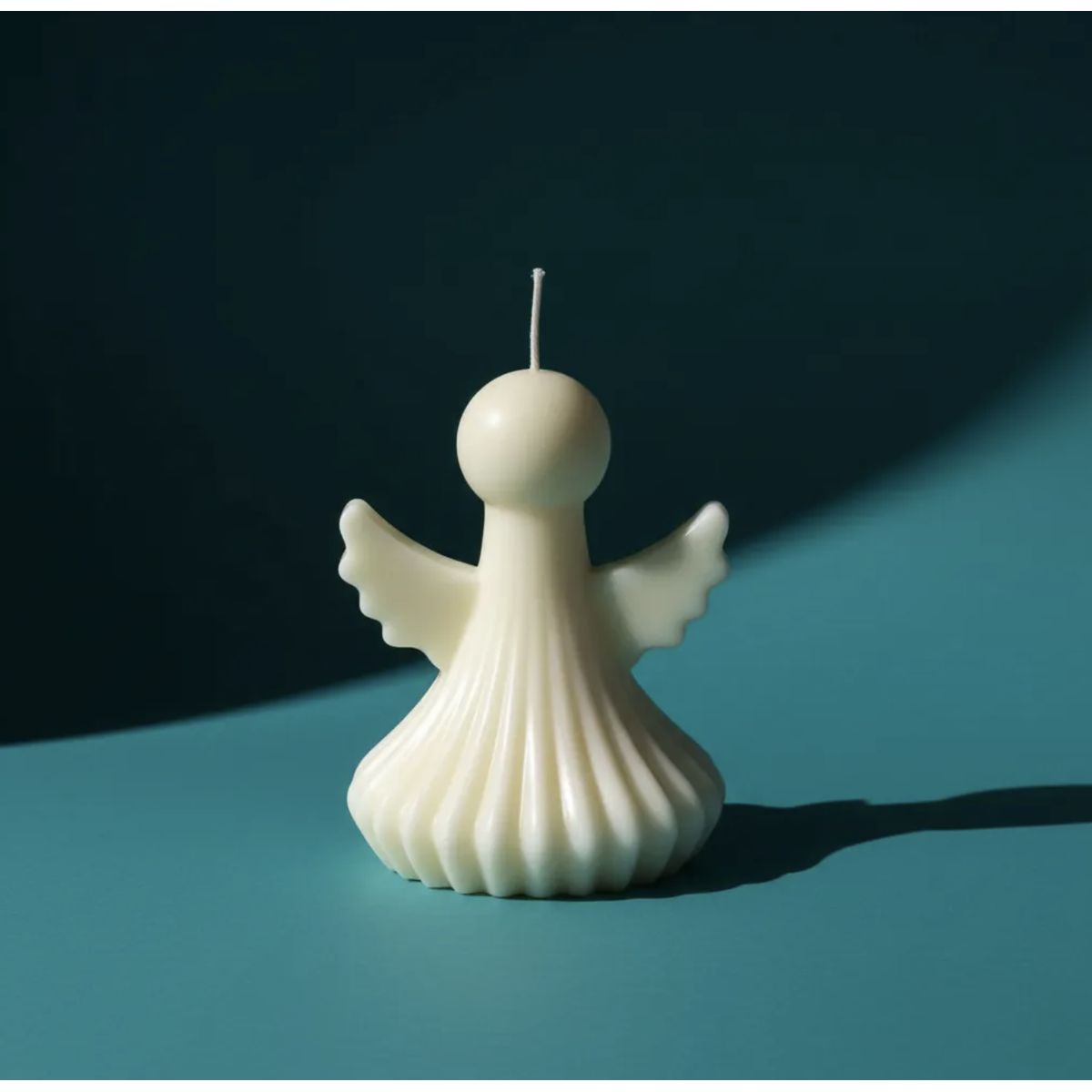 HAOKIDS - Vela Angel figura en cera de soja 9 cm devoción Católica luz de la guarda souvenir