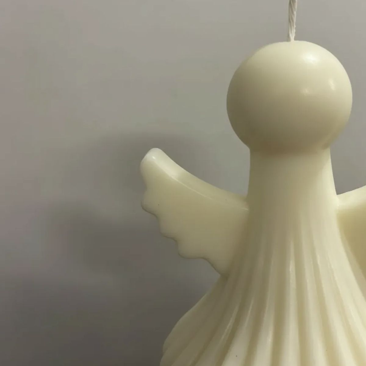 HAOKIDS - Vela Angel figura en cera de soja 9 cm devoción Católica luz de la guarda souvenir
