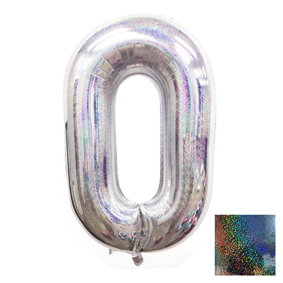 GENERICO - GLOBO METALICO LASER 40 PLATEADO N? 0