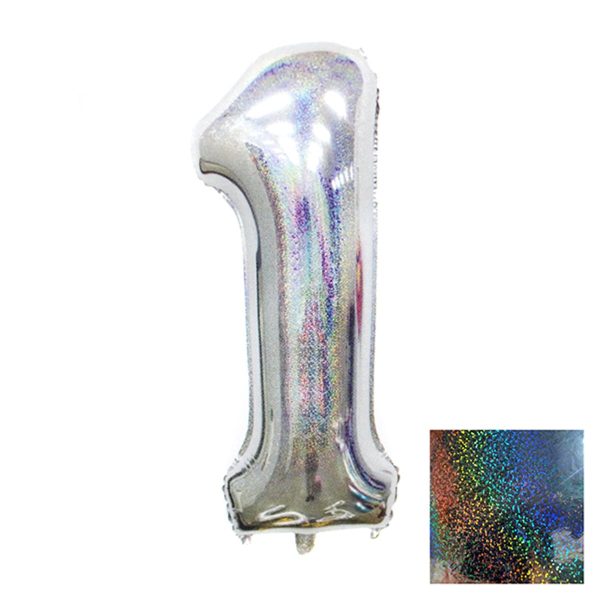 GENERICO - GLOBO METALICO LASER 40 PLATEADO N? 1
