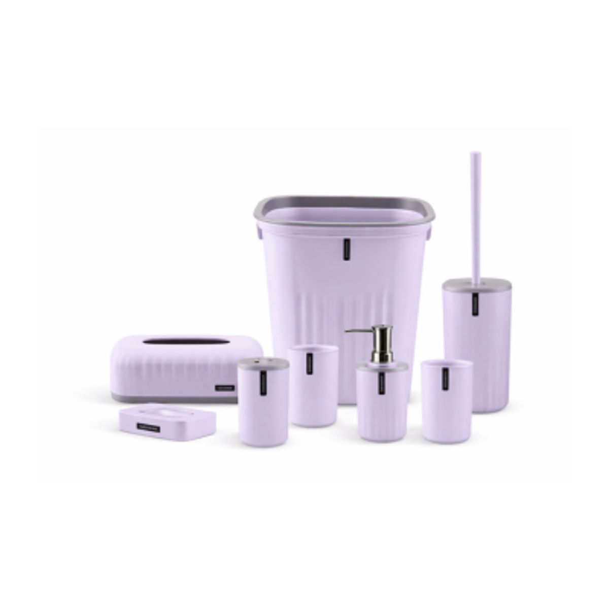 GENERICO - Juego De Baño 8 Piezas Accesorios Elegante para Decorar el baño Morado Set