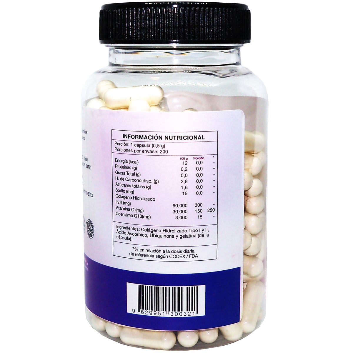 NATURAL FARM - Colageno Antiage + Coenzima Q10+ Vit C 200 Caps  Made In Usa