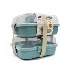 GENERICO - Set Picnic Pack Camping 6 Personas 32 Pzs Turquesa