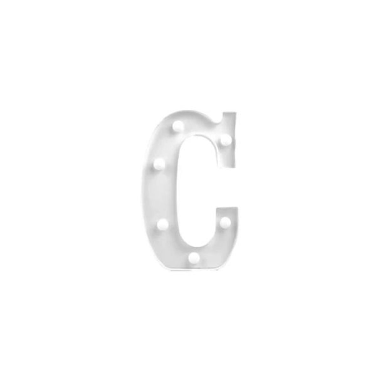 GENERICO - Letra con luz led C blanco