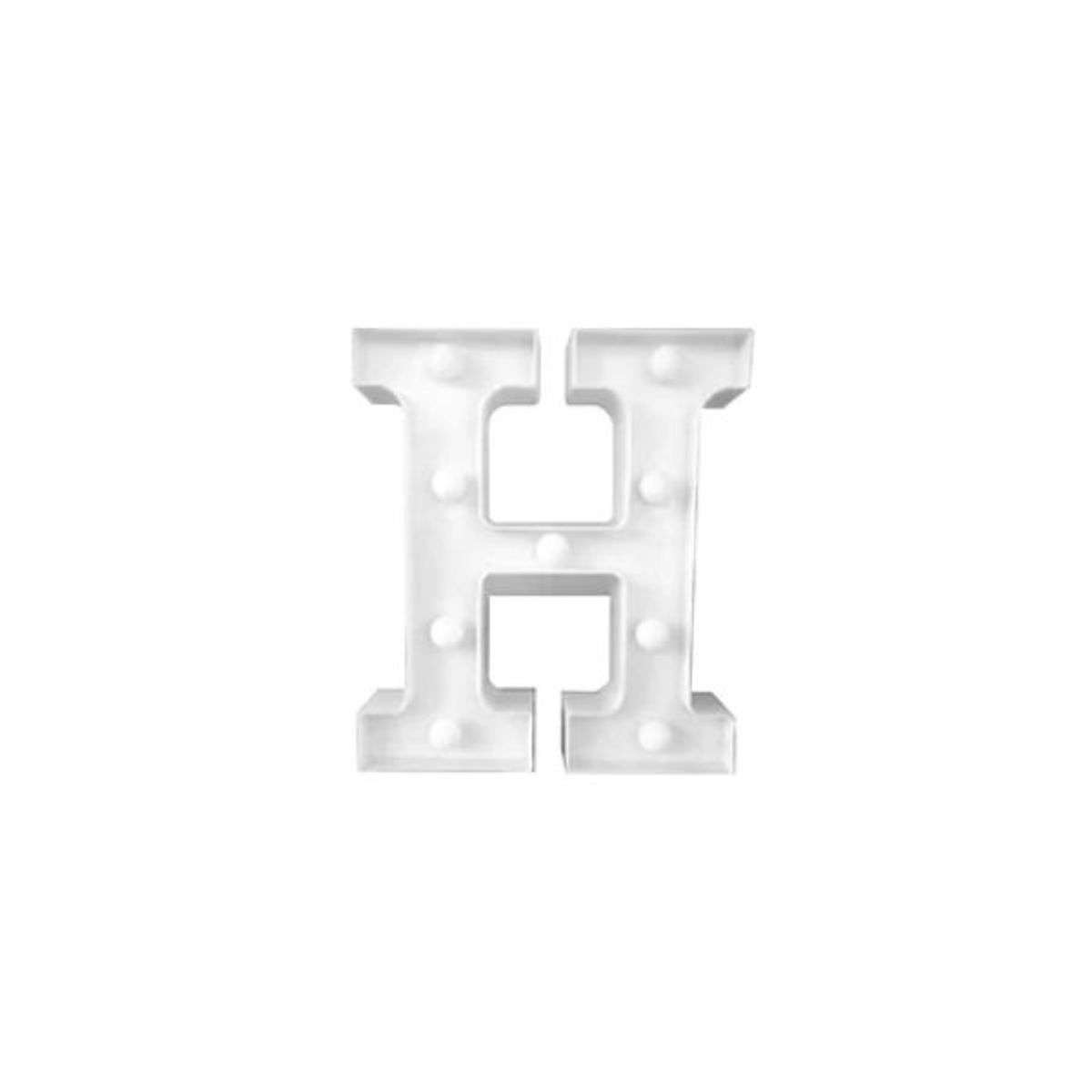 GENERICO - Letra con luz led H blanco