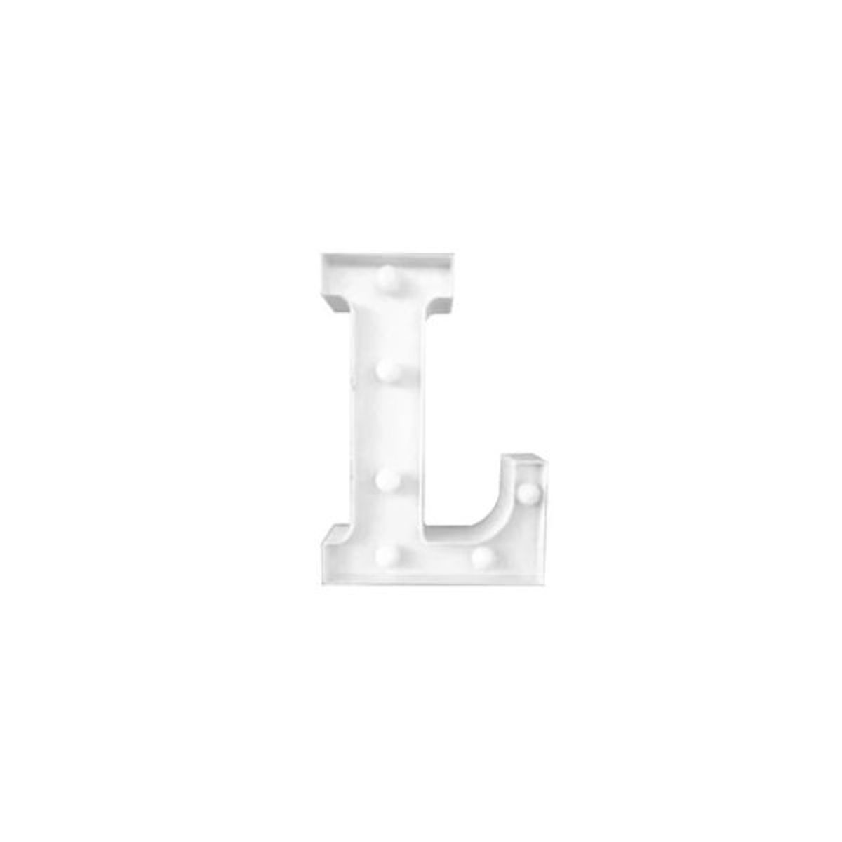 GENERICO - Letra con luz led L blanco