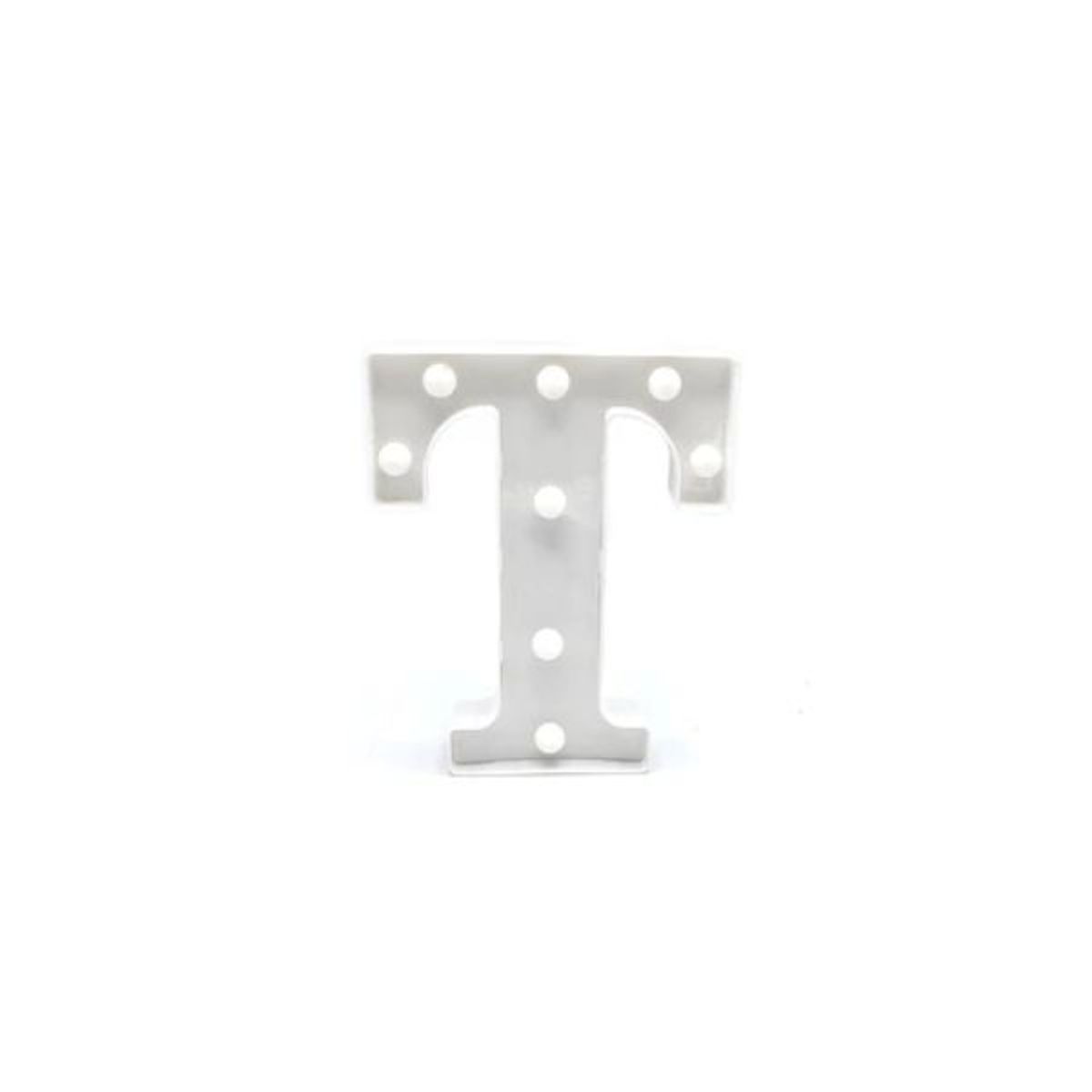 GENERICO - Letra con luz led T blanco
