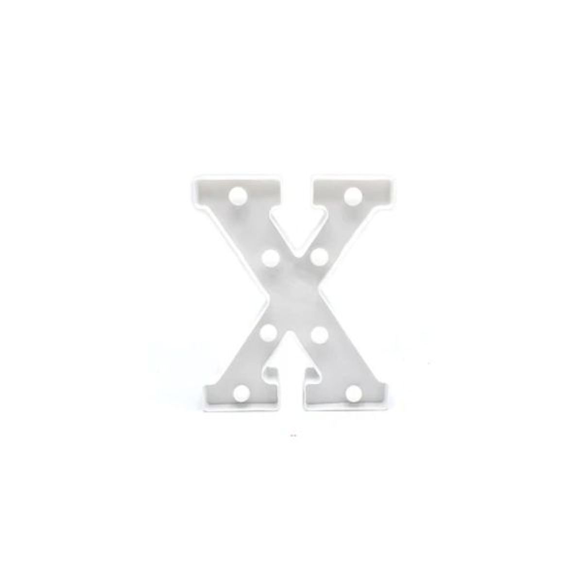 GENERICO - Letra con luz led X blanco