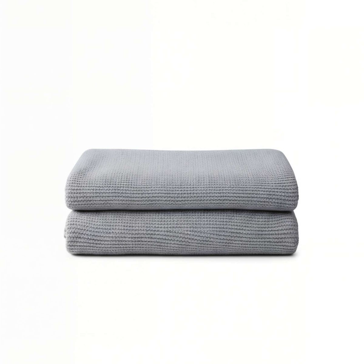 GENERICO - MANTA CHENILLE CON FLECOS DE SOGA TRENZADOS COLOR GRIS