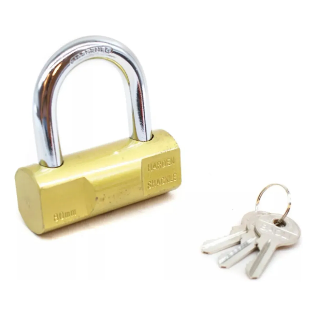 GENERICO - Candado Stelar 80mm Seguridad Antirrobo Dorado