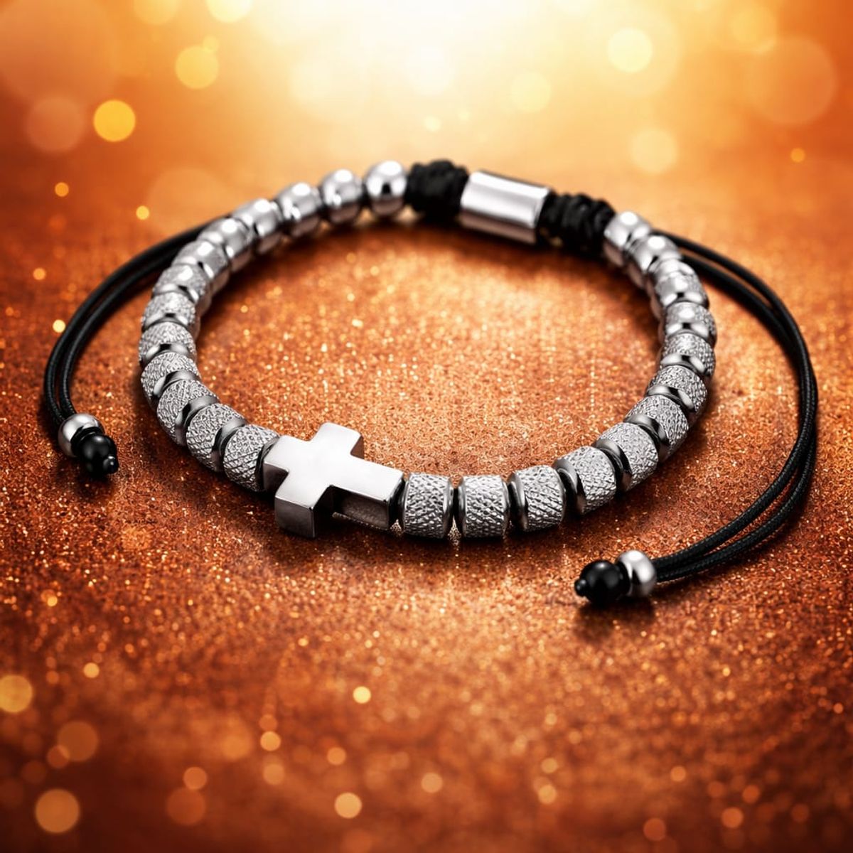 GENERICO - ️ Pulsera Cruz Essentia Silver  Acero Inoxidable Premium