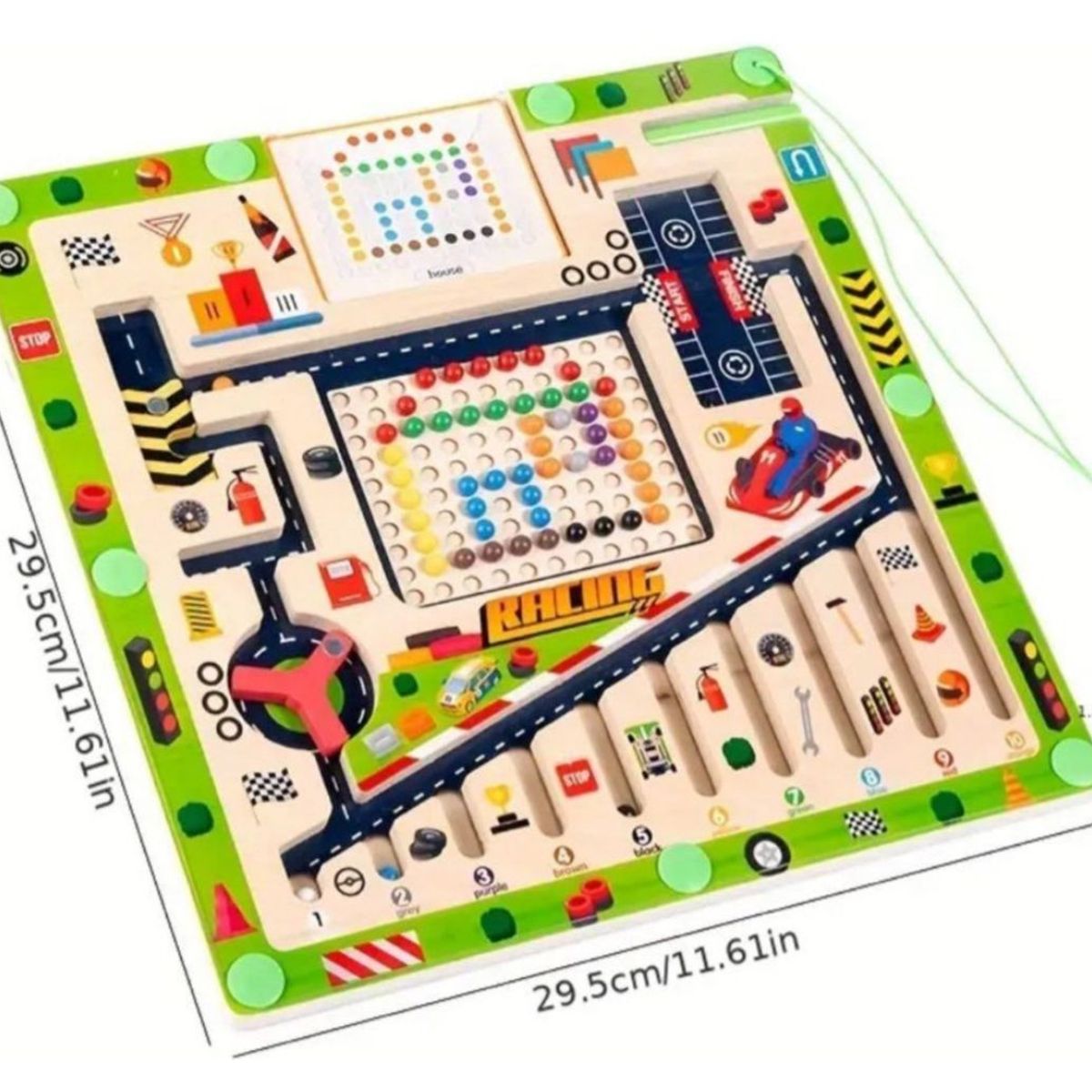GENERICO - Tablero De Encaje Y Puzzle Magnetico Autos Juego Didactico