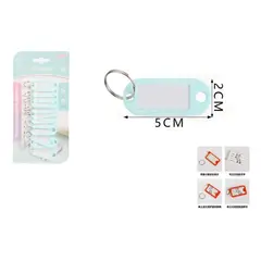 GENERICO - Llaveros Identificador Verde Pastel 12pcs