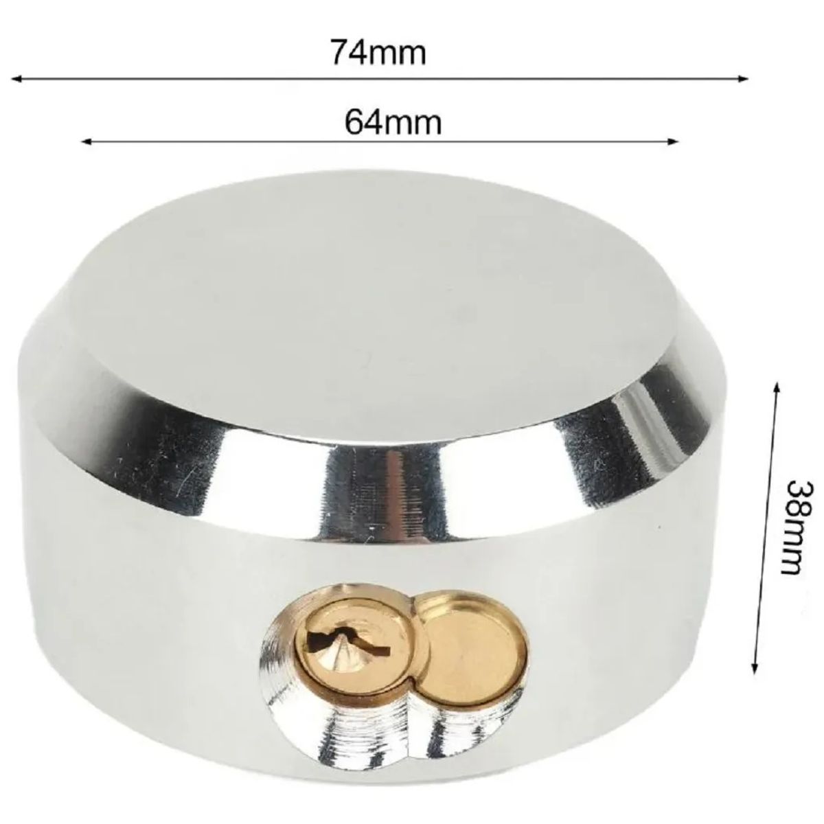 GENERICO - Candados Puck Lock Con Grillete Oculto De Alta Seguridad Plateado
