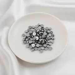 GENERICO - Bolsa de 3000 Cuentas de Media Perlas Plateadas para Pegar 8mm Bolsa Medio Kilo