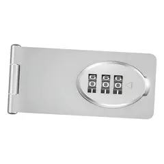 GENERICO - Aldaba Cerradura Contraseña Pestillo Seguridad Puerta Cajon Plateado