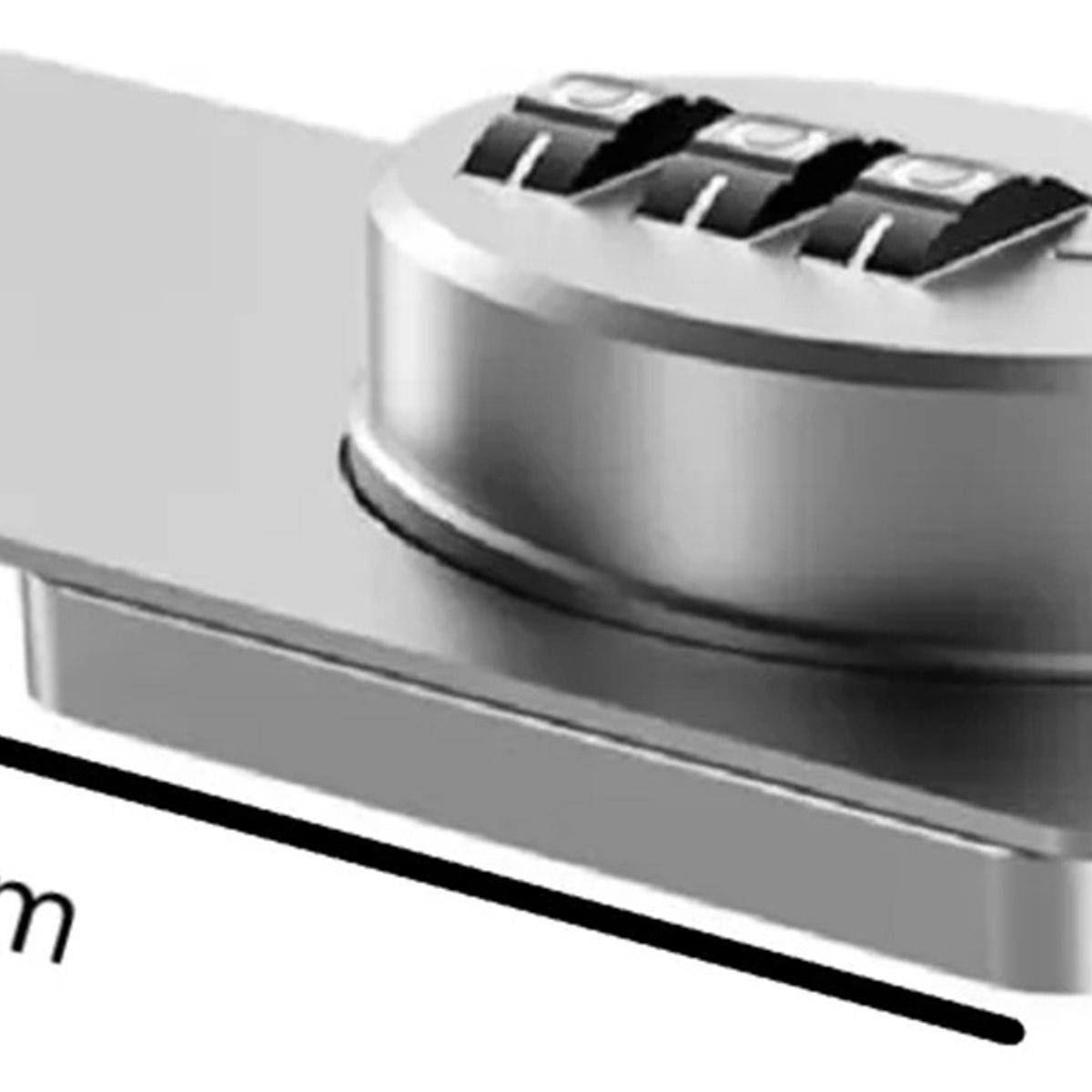 GENERICO - Aldaba Cerradura Contraseña Pestillo Seguridad Puerta Cajon Plateado