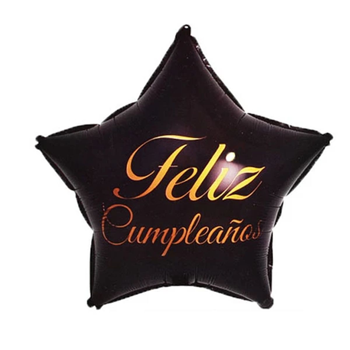 GENERICO - Globo metálico feliz cumpleaños estrella negro 45cm