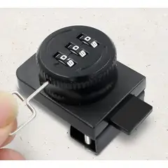 GENERICO - Cerradura Puerta Vidrio Mueble Simple De 3 A 8mm Con Clave Negro