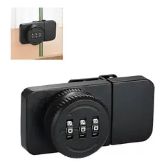 GENERICO - Cerradura Vidrio A Vidrio De 5 A 8mm Con Clave Negra Negro