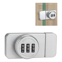 GENERICO - Cerradura Vidrio A Vidrio De 5 A 8mm Con Clave Cromado