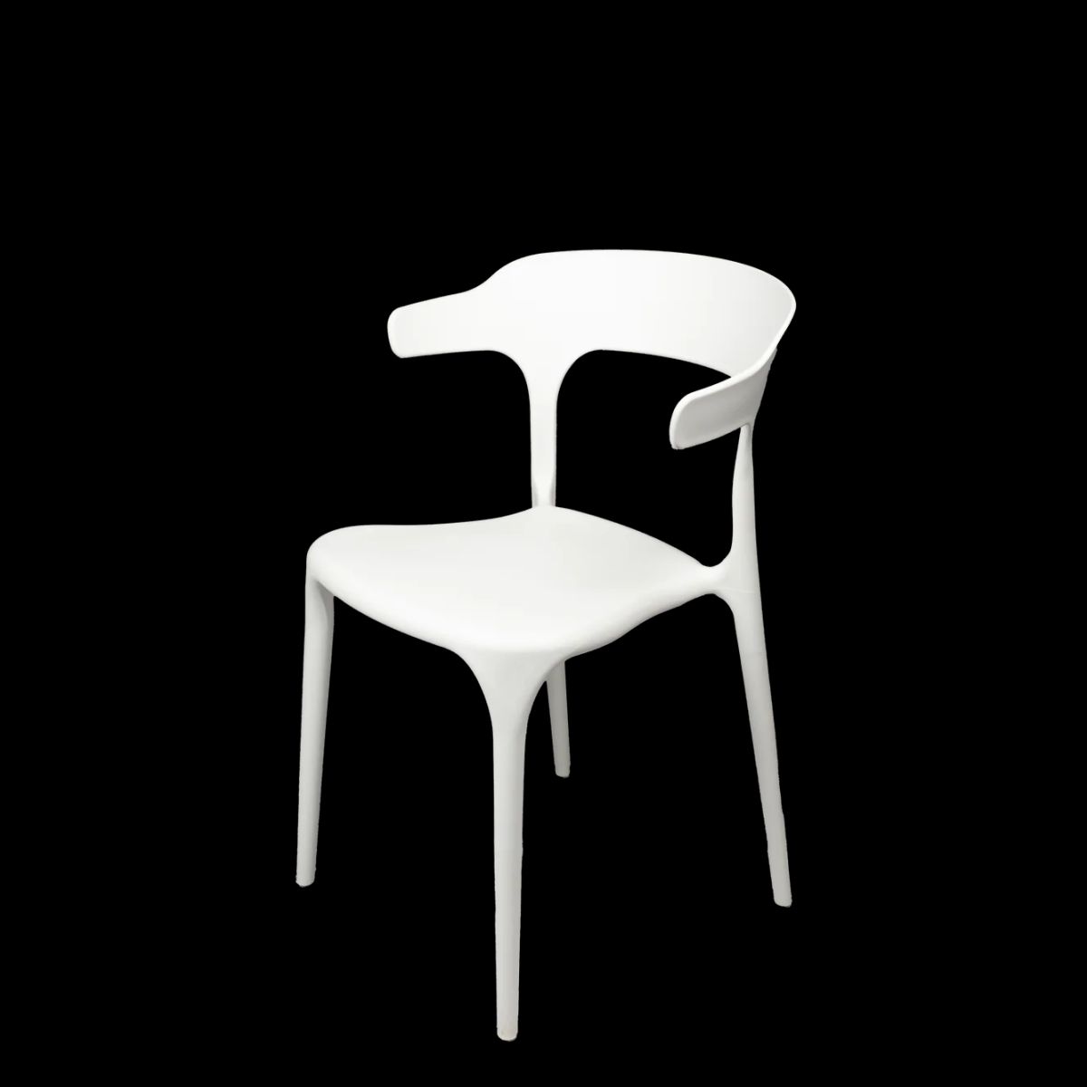GENERICO - Silla Reforzada para Restaurante / Terraza - Negro Acero inoxidable