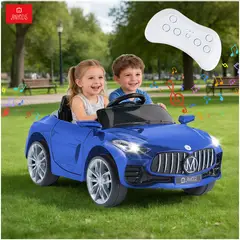 ANIKIDS - Auto Electrico Deportivo Para Niños 12v 7ah Control Remoto Azul