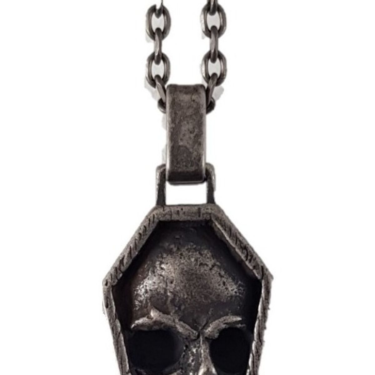 GENERICO - Collar Acero Calavera Ataúd Hombre Caballeros Moda