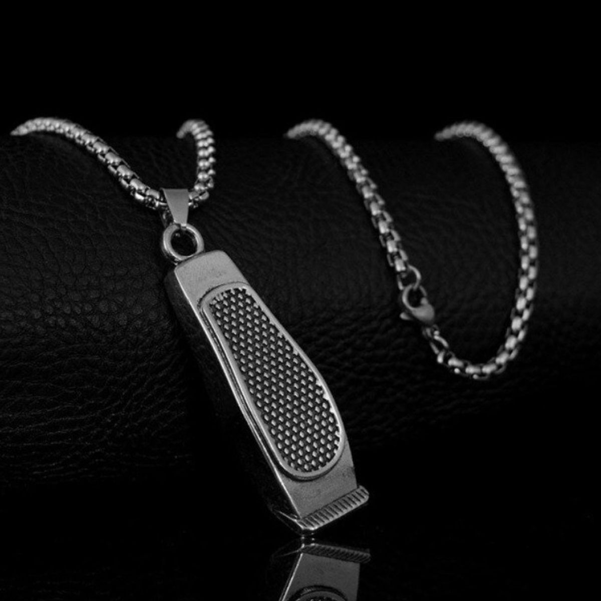 GENERICO - Collar Maquina De Afeitar Barbero Titanio Space Hombre Mujer