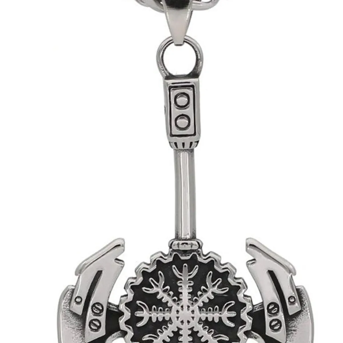 GENERICO - Collar De Hacha Vikinga Nordico Vegvisir Valknut Hombre