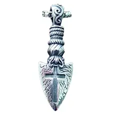 GENERICO - Collar Cruz Flecha Silver Space Hombre Mujer Moda Masculina
