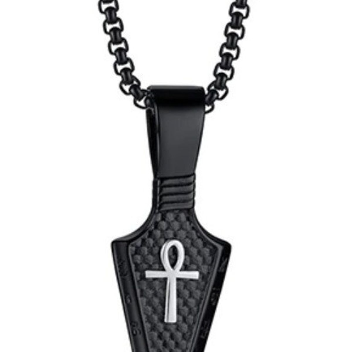 GENERICO - Collar Punta Flecha Cruz Egipcia Black Space Moda Style