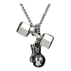 GENERICO - Collar De Caballero Guantes Boxeo Mancuerna Gym Gimnasio M1