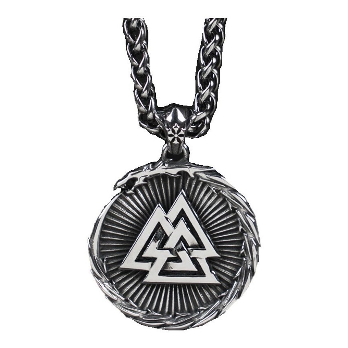GENERICO - Collar Dragon Valknut Silver Space Hombre Mujer Moda 2022