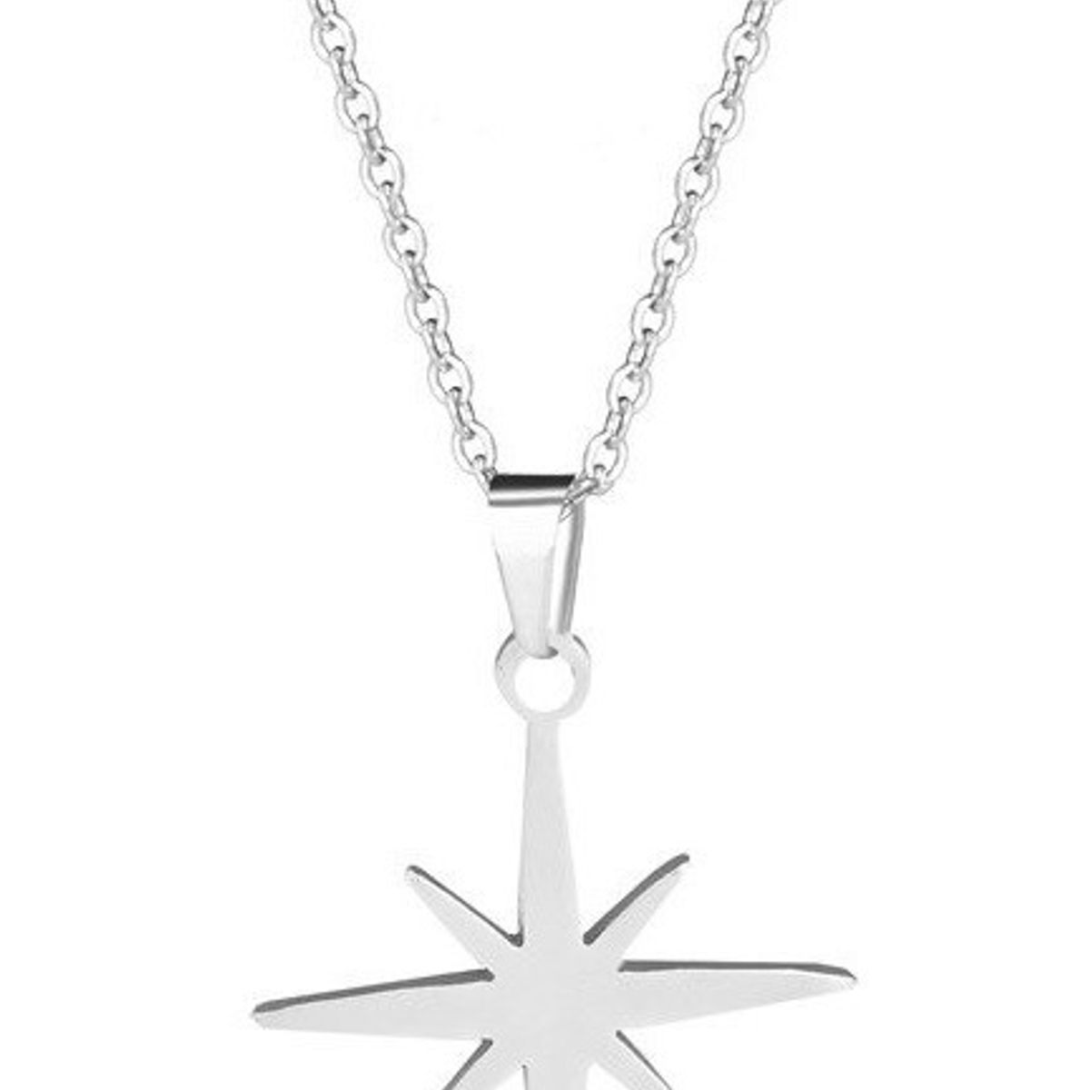 GENERICO - Collar Estrella Silver Space Damas Mujer Moda Femenina