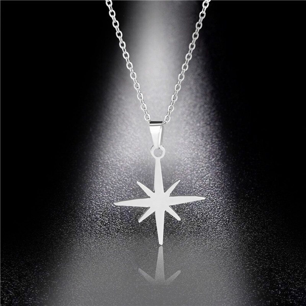 GENERICO - Collar Estrella Silver Space Damas Mujer Moda Femenina