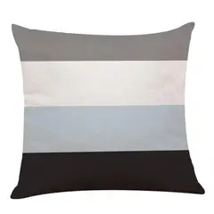 GENERICO - Funda de Cojín Geométrica Bloques Horizontales 45x45 cm