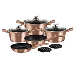 BERLINGER HAUS - BATERIA DE COCINA 10 PZS COPPER METALLIC LINE ANTIADHERENTE