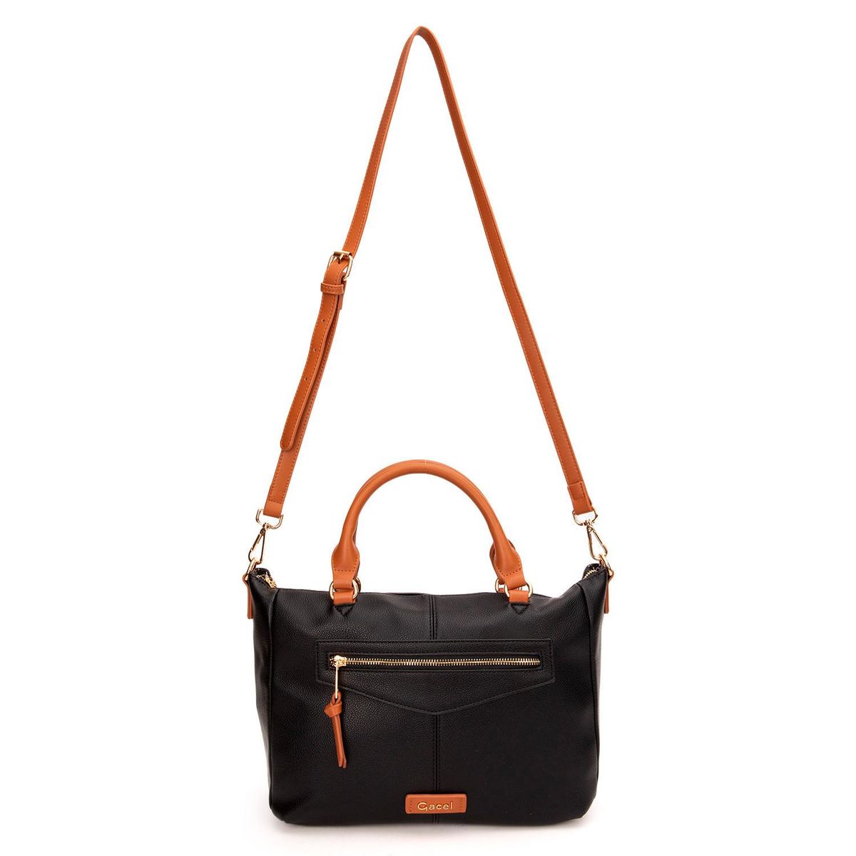 GACEL - Cartera - Dos Asas Mediana - Gacel - Negro