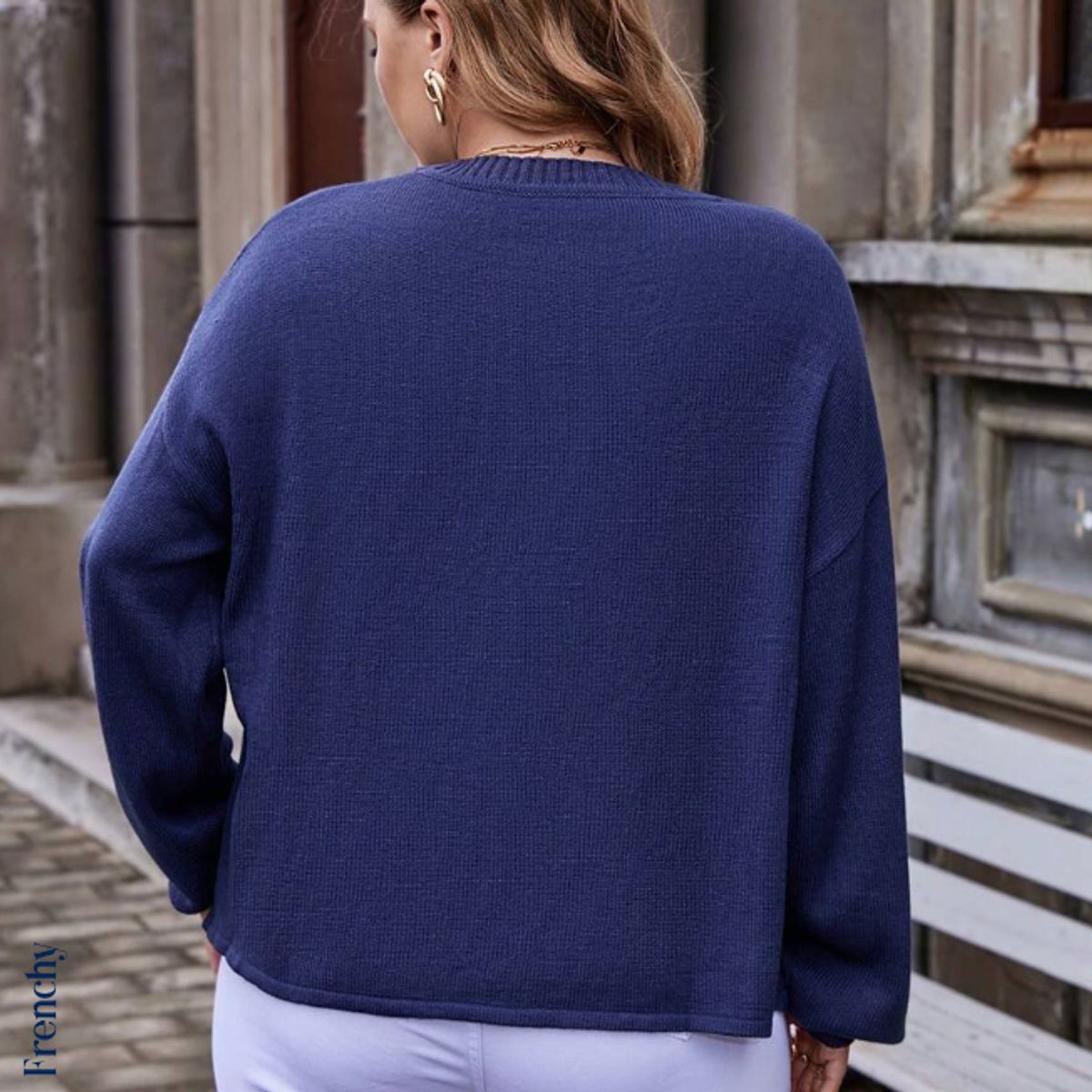 KIRAMA CLOTHING STORE - Jersey Azul con Copo de Nieve Blanco