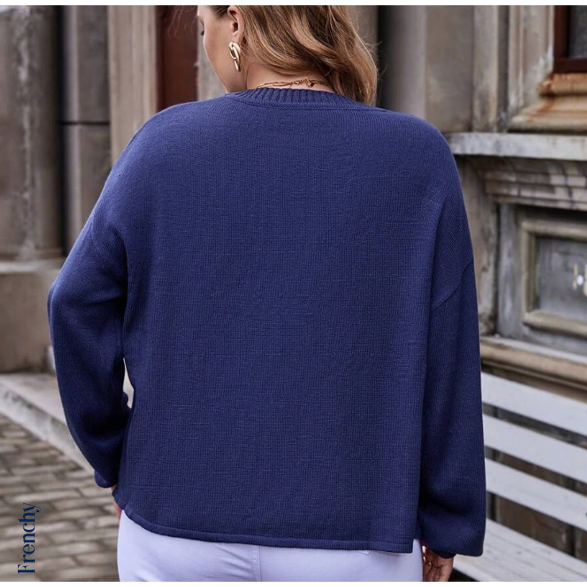 KIRAMA CLOTHING STORE - Jersey Azul con Copo de Nieve Blanco