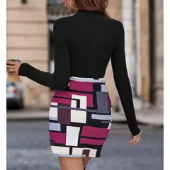 KIRAMA CLOTHING STORE - Set de 2 Piezas Negro con Estampado Geométrico