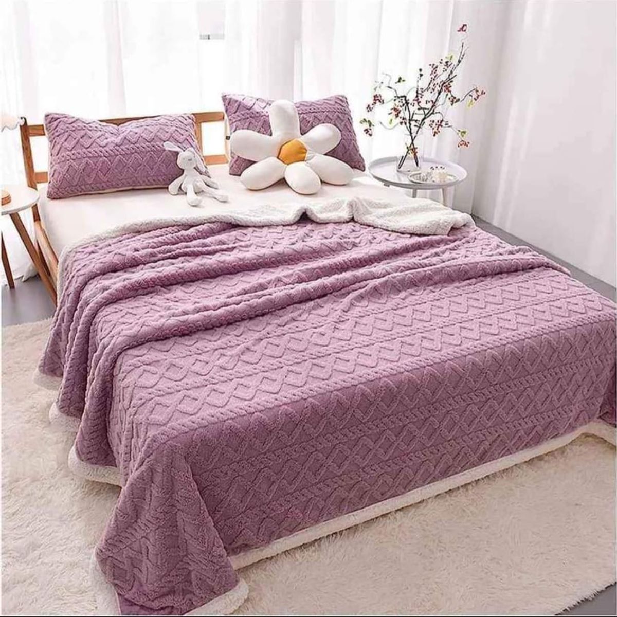 GENERICO - FRAZADA  GRUESA SUAVE CHIPORRO PARA INVIERNO