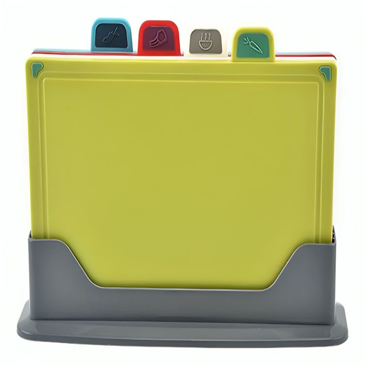 GENERICO - Tablas Para Picar Utensilio Cocina Con Base Colores 4 Piezas